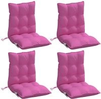 vidaXL Niedriglehner-Auflagen 4 Stk. Rosa Oxford-Gewebe