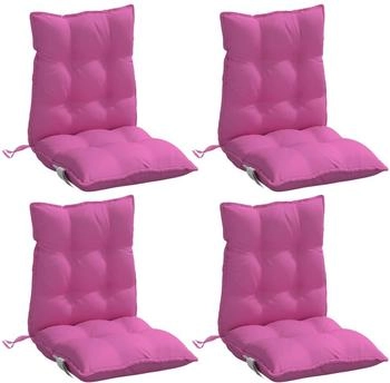 vidaXL Niedriglehner-Auflagen 4 Stk. Rosa Oxford-Gewebe (377732)