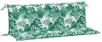 vidaXL Gartenbank-Auflagen 2 Stk. Blattmuster 150x50x7cm Oxford-Gewebe