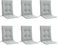 vidaXL Niedriglehner-Auflagen 6 Stk. Melange Hellgrau 100x50x4cm Stoff