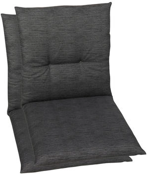 GO-DE Niedriglehner-Auflage 48 x 98 x 5 cm 2er Set grau