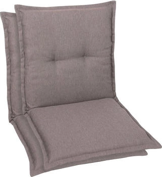 GO-DE Niedriglehner-Auflage 50 x 100 x 7 cm 2er Set taupe