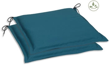 GO-DE Gartenstuhl-Sitzkissen 47 x 45 x 5 cm 2er Set t&uuml;rkis