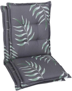 GO-DE Gartenstuhlauflage 50 x 108 x 7 cm 2er Set anthrazit
