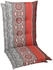 GO-DE Gartenstuhlauflage 50 x 110 x 8 cm 2er Set rot/grau