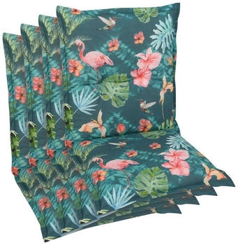 GO-DE Gartenstuhlauflage 50 x 110 x 7 cm 4er Set blau