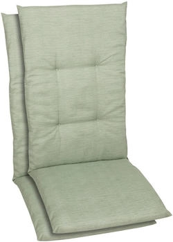 GO-DE Hochlehner-Auflage 48 x 118 x 5 cm 2er Set grün