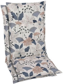 GO-DE Hochlehner-Auflage 50 x 120 x 6 cm 2er Set blau
