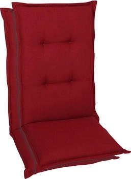 GO-DE Hochlehner-Auflage 50 x 120 x 7 cm 2er Set rot