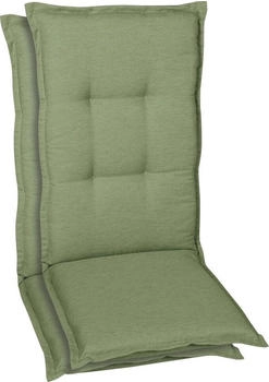 GO-DE Hochlehner-Auflage 50 x 120 x 7 cm 2er Set grün