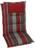 GO-DE Hochlehner-Auflage 50 x 120 x 8 cm 2er Set rot
