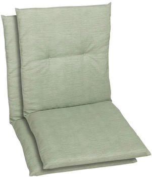 GO-DE Niedriglehner-Auflage 48 x 98 x 5 cm 2er Set grün