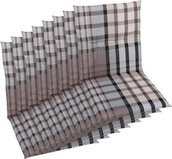 GO-DE Niedriglehner-Auflage 48 x 98 x 5 cm 8er Set braun