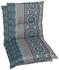 GO-DE Niedriglehner-Auflage 50 x 100 x 6 cm 2er Set blau/grau