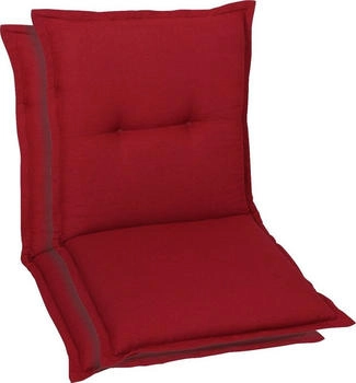 GO-DE Niedriglehner-Auflage 50 x 100 x 7 cm 2er Set rot