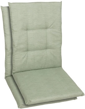 GO-DE Gartenstuhlauflage 48 x 108 x 5 cm 2er Set grün