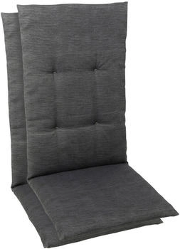 GO-DE Gartenstuhlauflage 48 x 108 x 5 cm 2er Set grau