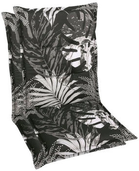 GO-DE Gartenstuhlauflage 50 x 108 x 7 cm 2er Set schwarz