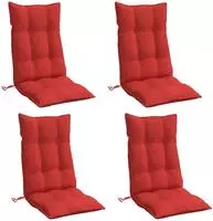 vidaXL Hochlehner-Auflagen 4 Stk. Rot Oxford-Gewebe