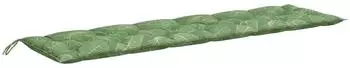 vidaXL Gartenbank-Auflage Blattmuster 200x50x7cm Stoff (361656)