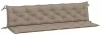 vidaXL Gartenbank-Auflagen 2 Stk. Taupe 200x50x7 cm Oxford-Gewebe