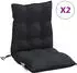 vidaXL Niedriglehner-Auflagen 2 Stk. Schwarz Oxford-Gewebe (377692)