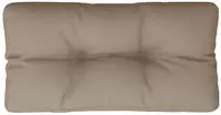 vidaXL Palettenkissen Taupe 80x40x12 cm Stoff
