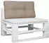 vidaXL Palettenkissen Taupe 80x40x12cm Stoff (360609)