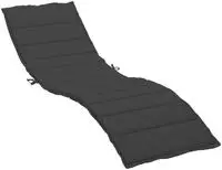 vidaXL Sonnenliegen-Auflage Schwarz 200x60x3 cm Oxford-Gewebe