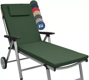 Beautissu Loft RL Rollliegenauflage 200x60x5cm Dunkelgrün