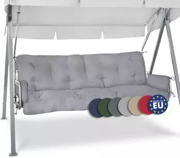 Beautissu Flair HS Hollywoodschaukelauflage 180x50x8cm Hellgrau