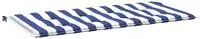 vidaXL Gartenbank-Auflage Blau&Wei&szlig; Gestreift 120x50x4 Oxford-Gewebe