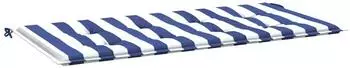 vidaXL Gartenbank-Auflage Blau&Wei&szlig; Gestreift 120x50x4 Oxford-Gewebe (361135)