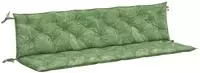 vidaXL Gartenbank-Auflagen 2 Stk. Blattmuster 200x50x7 cm Stoff