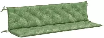 vidaXL Gartenbank-Auflagen 2 Stk. Blattmuster 200x50x7cm Stoff (361751)
