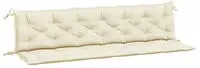 vidaXL Gartenbank-Auflagen 2 Stk. Cremewei&szlig; 200x50x7 cm Oxford-Gewebe