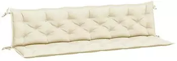 vidaXL Gartenbank-Auflagen 2 Stk. Cremeweiß 200x50x7cm Oxford-Gewebe (361737)