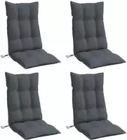 vidaXL Hochlehner-Auflagen 4 Stk. Anthrazit Oxford-Gewebe