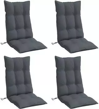 vidaXL Hochlehner-Auflagen 4 Stk. Anthrazit Oxford-Gewebe (377603)