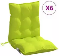 vidaXL Niedriglehner-Auflagen 6 Stk. Knallgr&uuml;n Oxford-Gewebe
