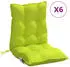 vidaXL Niedriglehner-Auflagen 6 Stk. Knallgrün Oxford-Gewebe (377706)