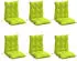 vidaXL Niedriglehner-Auflagen 6 Stk. Knallgrün Oxford-Gewebe (377706)