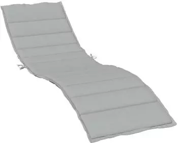 vidaXL Sonnenliegen-Auflage Melange Hellgrau 200x50x4cm Stoff (4002498)