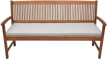 Beautissu Base BK Bankauflage 180x48x5cm Hellgrau