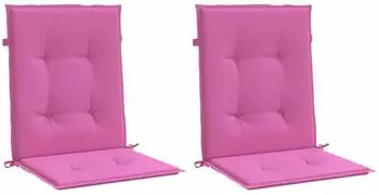vidaXL Niedriglehner-Auflagen 2 Stk. Rosa Stoff (361334)