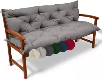 Beautissu Flair BR Bankauflage 120x50cm Hellgrau