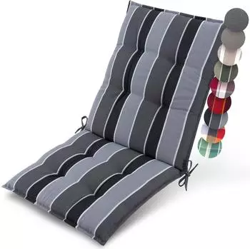 Beautissu Sun-NL Niederlehner 105x50x8cm Anthrazit-Gestreift