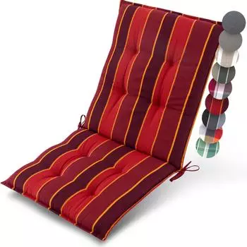 Beautissu Sun-NL Niederlehner 105x50x8cm Rot-Gestreift