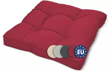 Beautissu Xluna Loungekissen Sitz 50x50x10cm Rot