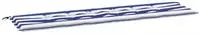 vidaXL Bankpolster Oxford-Stoff Blaue Streifen 180 x 50 x 3 cm